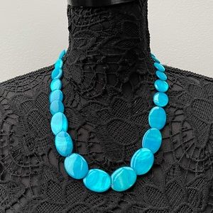 CanB Turquoise Gypsy Necklace Natural Stone Choker Chunky Statement Necklace